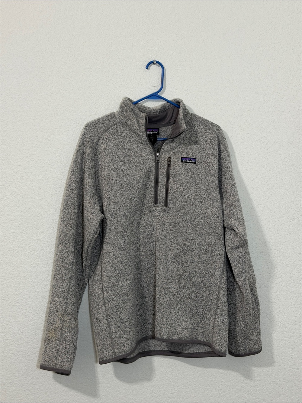 Patagonia Better Sweater Jacket Mens Large Gray Full Zip Fleece Heathered